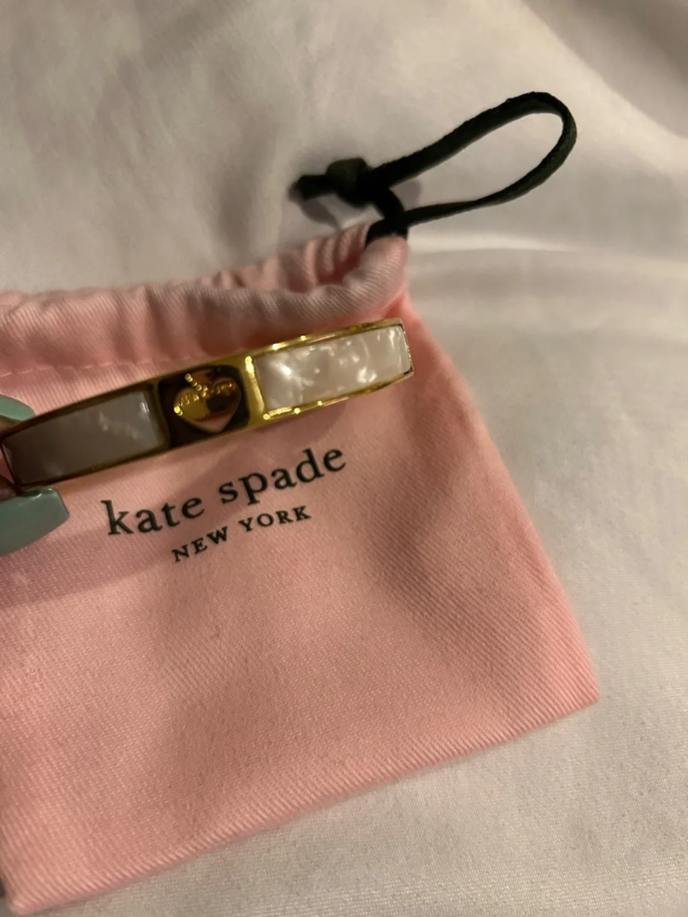 kate spade Gold-tone Bangle White Mother-of-Pearl sophisticated dainty cute - Picture 10 of 10